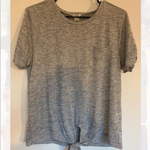 JCrew tee with tie at waist